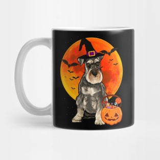 Dog Halloween Miniature Schnauzer Jack O Lantern Pumpkin Mug